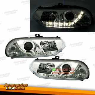 Faros Alfa Romeo 156 97-03 con luz diurna LED