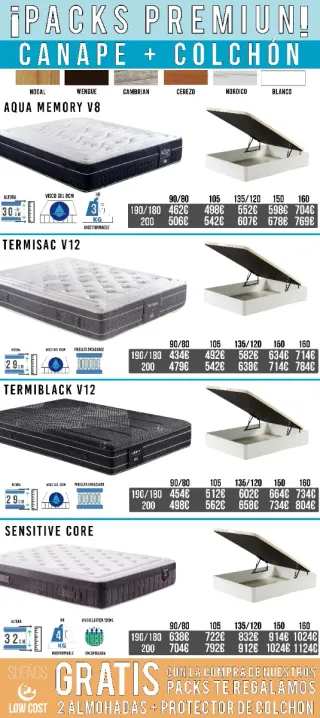 Canapés abatibles + colchones