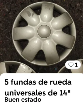 TAPACUBOS RIN 14 PULGADAS CINCO UNIDADES USADOS
