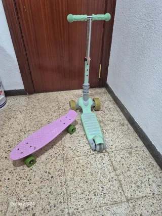 Patinete y monopatín infantil