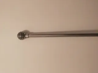 Pomos barra cortina metal plateado+regalo barra