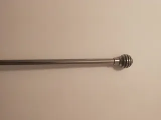 Pomos barra cortina metal plateado+regalo barra