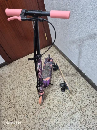 Patinete y Monopatín Infantil Rosa