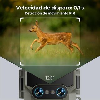 WOLFANG WT09 cámara caza 4K solar 5000mAh IP66