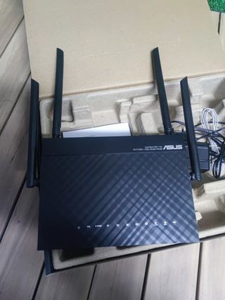 ASUS DSL-AC52U - Modem Router inalámbrico de Banda Dual AC750 Gigabit (ADSL/VDSL, 2 x USB 2.0, Servidor VPN)