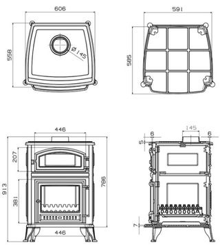Estufa Leña horno Iron Horno SANT2031