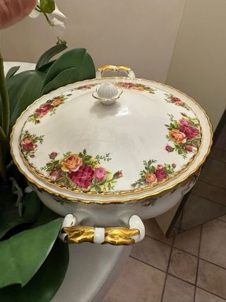 Royal Albert Piatto da portata floreale oro