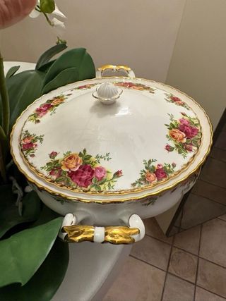 Royal Albert Piatto da portata floreale oro