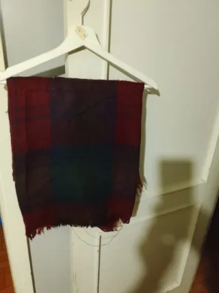 Pashmina de lana a cuadros