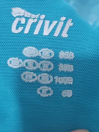 Sujetador deportivo Crivit con cremallera