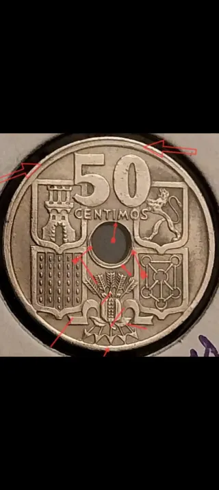 ERROR 50cents España 1949.est 51