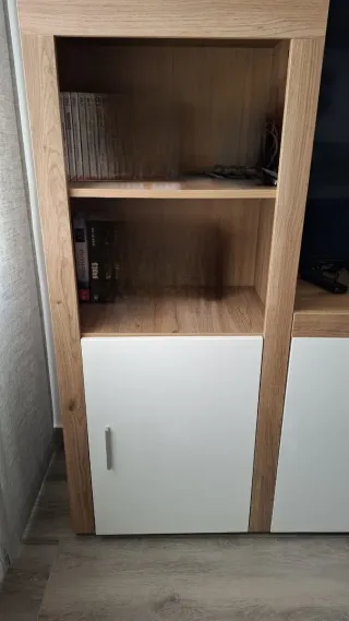 Muebles salón roble/blanco