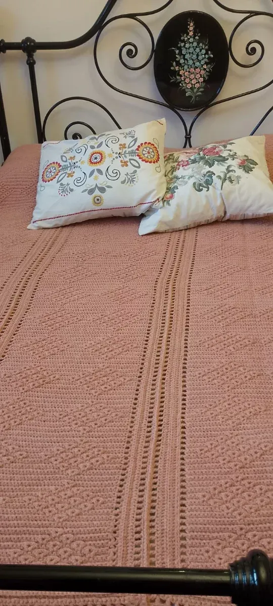 Coperta lana rosa antica