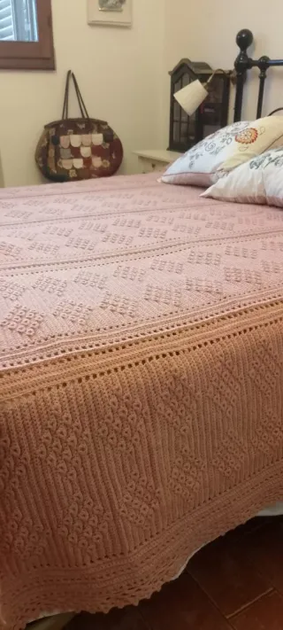 Coperta lana rosa antica