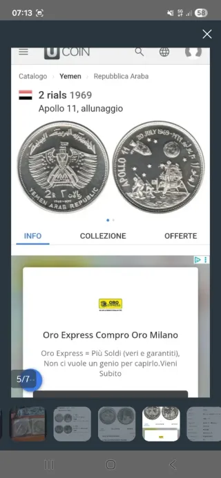 Set 2 Monete Argento Repubblica Araba Yemen 1969