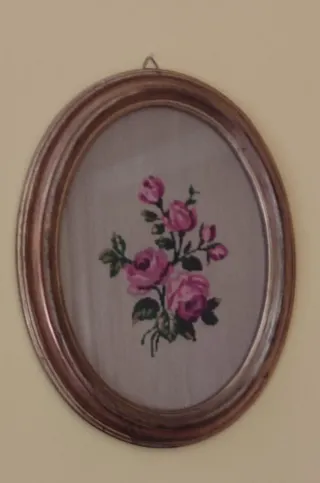 Quadro con rose rosa