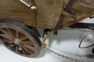 Carreta in legno con cavalli collezione Madelma