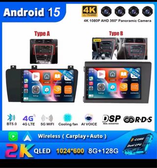 Pantalla Android 15 8-Core 128GB Carpley