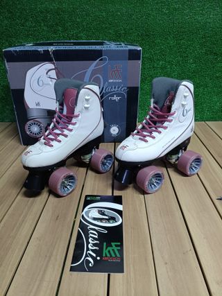 Krf Patín Retro Zone Blancos Talla 35