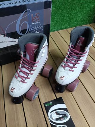 Krf Patín Retro Zone Blancos Talla 35