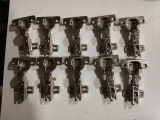 10 Bisagras Acodadas Sin Freno