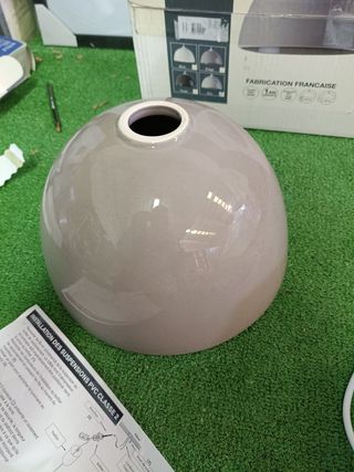 Lámpara colgante LUSSIOL cerámica gris