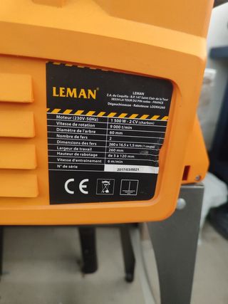 Sierra de mesa Lombarte y cepilladora