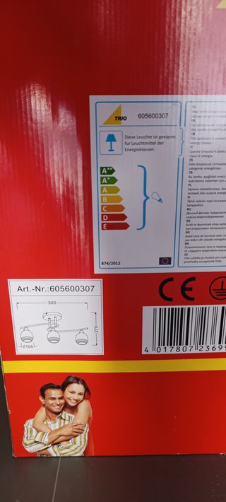 NUEVA!!! Lámpara de techo curva TRIO