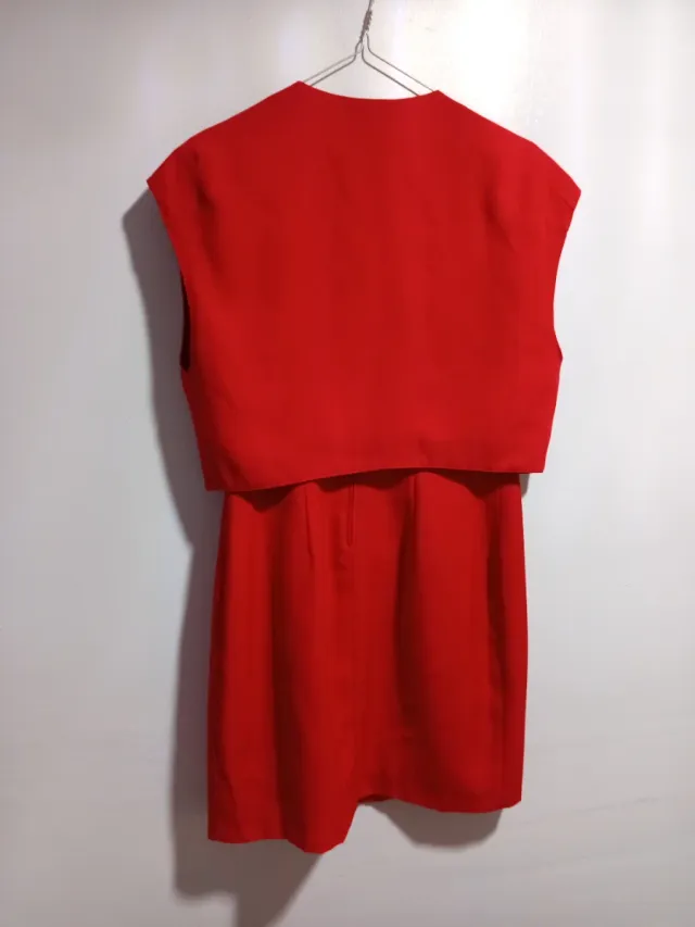Vestido y torera Bocetto rojo