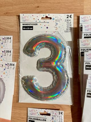 Globos de números para fiestas