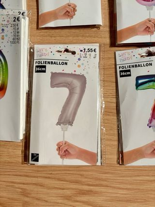 Globos de números para fiestas