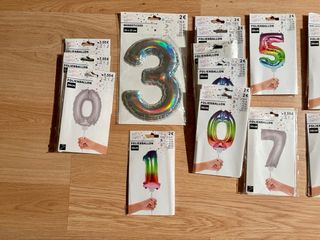 Globos de números para fiestas