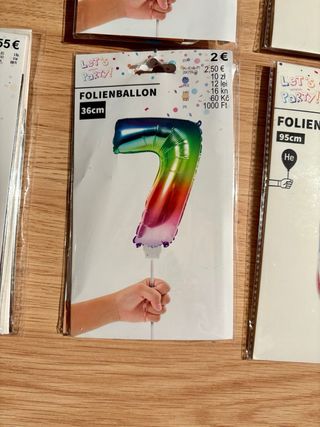 Globos de números para fiestas