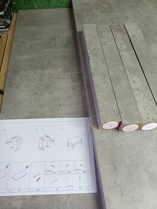 Mesa de centro efecto de hormigón Relaxdays