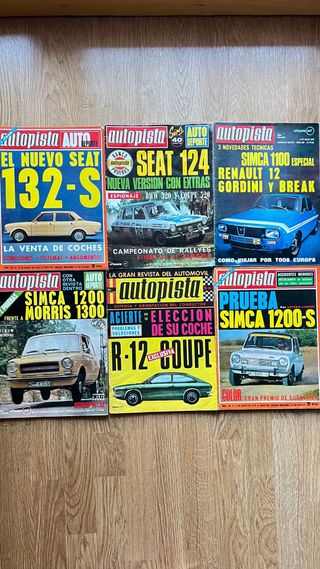 Lote 6 Revistas Autopista Coches Clásicos
