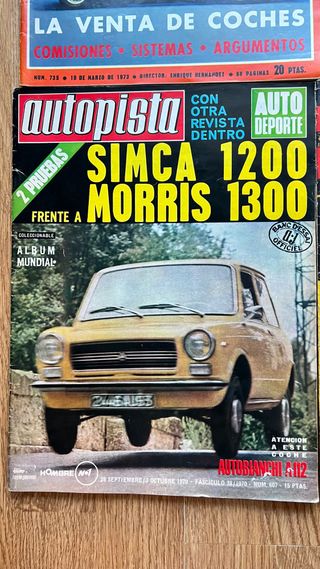 Lote 6 Revistas Autopista Coches Clásicos