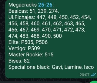 Megacracks 25-26 Cromos