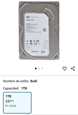 Seagate Barracuda ST1000DM003 - Disco duro interno de 1 TB (SATA III, 7200 RPM, 3.5")