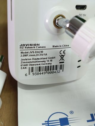 Jovision JVS-DA230 - Telecamera di sorveglianza (Telecamera di sicurezza IP, Interna, Wireless e cablata, Cubo, Scrivania, Bianco)