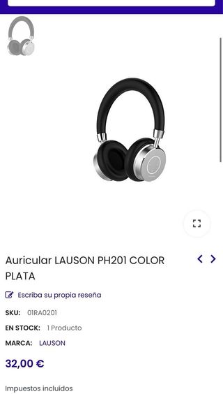 Auriculares Lauson PH201 Plata