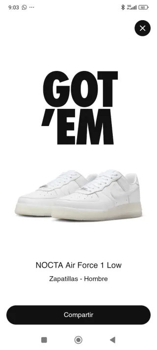Nike Air Force 1 Low NOCTA Blancas