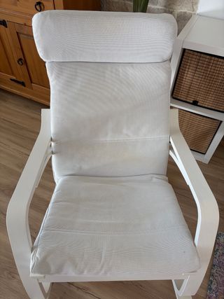 Mecedora Ikea Blanca Tela