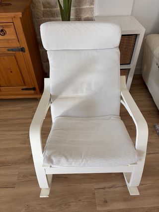 Mecedora Ikea Blanca Tela