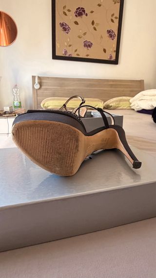 Sandali Tiffi Raso Nero e Strass