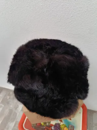 Gorro Vintage Invierno Negro Marrón