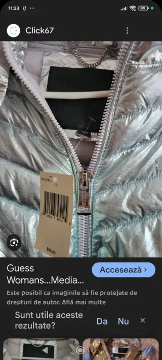 Chaqueta Guess plateada