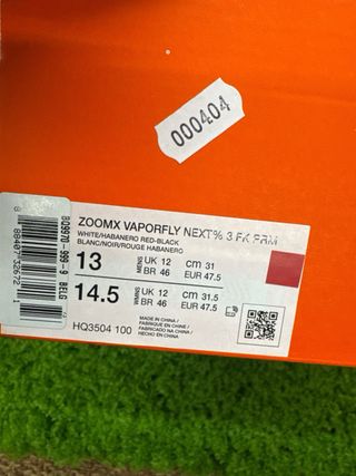 Nike Vaporfly 3 Taglia 47.5 Nuove