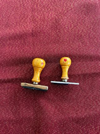 4 timbri vintage legno anni 70