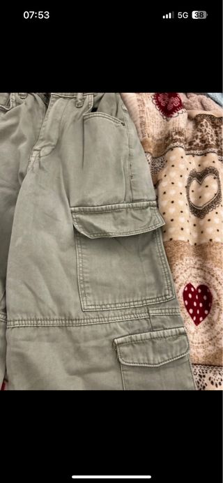 Pantaloni cargo bambina verdi