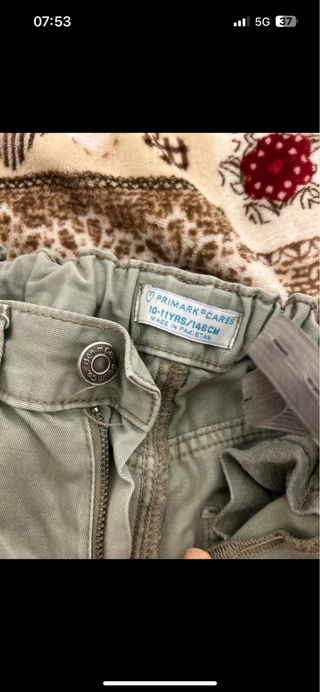 Pantaloni cargo bambina verdi